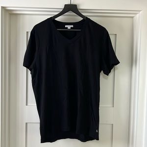 James Perse SHORT SLEEVE V NECK Black